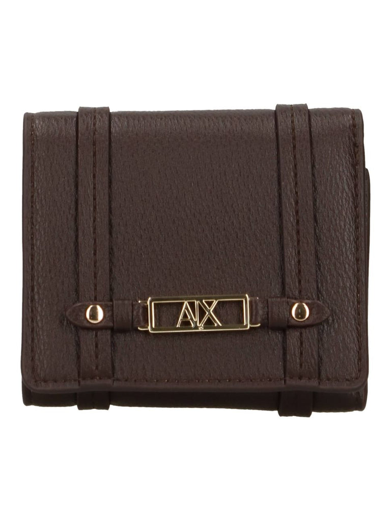 Portafoglio Armani Exchange XW002613 AF15632 con placchetta e logo gold