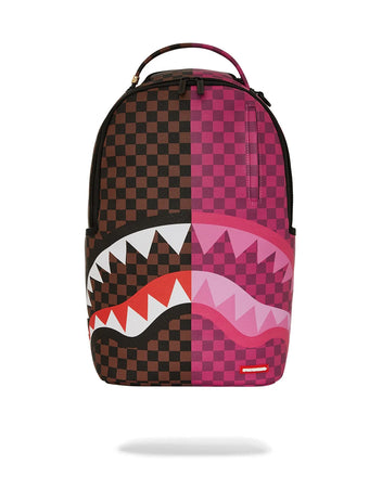 ZAINO SPRAYGROUND ART6286 SPLIT SIP PINK CHECK DLXSV BACKPACK