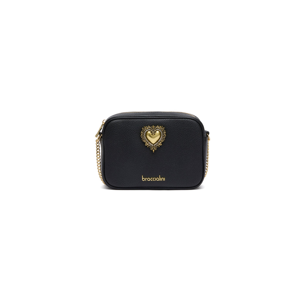 Borsa Braccialini Jinny Leather B18481 Tracolla Heart nera