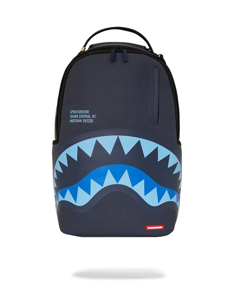 ZAINO SPRAYGROUND ART7633 SHARK CENTRAL MIDNIGHT BLUE DLXSV BACKPACK
