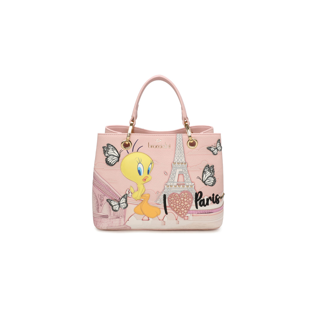 Borsa Braccialini Cartoline LT200 Tote Medium Parigi