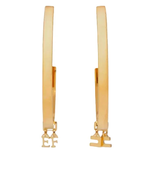 Orecchini Elisabetta franchi OR52K66E2 a  cerchio con charms pendenti