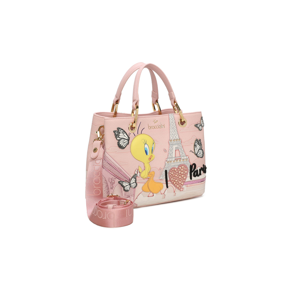 Borsa Braccialini Cartoline LT200 Tote Medium Parigi