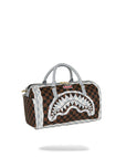 BORSA SPRAYGROUND 8293 CREAM AND BROWN TEAR CHECK MINI DUFFLE