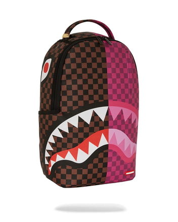 ZAINO SPRAYGROUND ART6286 SPLIT SIP PINK CHECK DLXSV BACKPACK