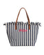 Borsa Saint Barth city bag HB stripes blu/bianco Big Fringe CBF0001 01768L