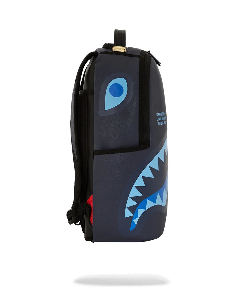 ZAINO SPRAYGROUND ART7633 SHARK CENTRAL MIDNIGHT BLUE DLXSV BACKPACK