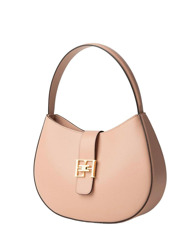 Borsa Elisabetta Franchi BS40F41E2 Hobo grande con logo in metallo