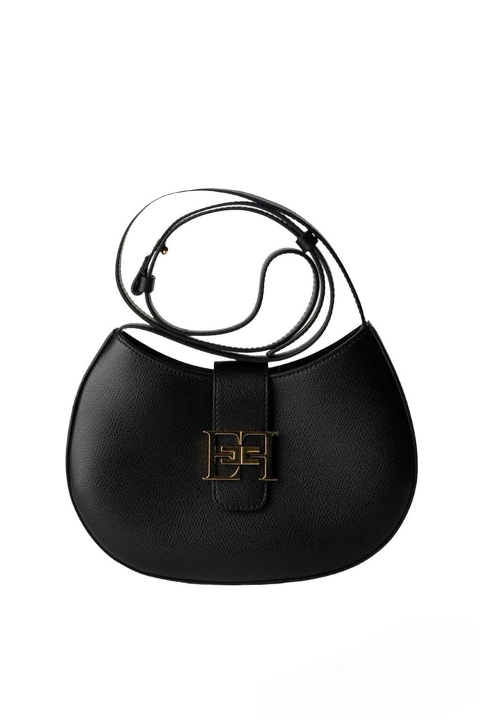 Borsa Elisabetta Franchi BS41F41E2 Hobo media con logo in metallo