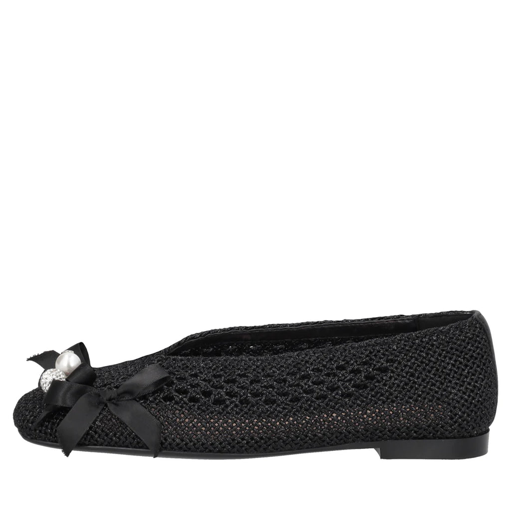 Scarpe Tosca Blu SS2613S134 Ballerina Chantilly con fiocchi colore nero