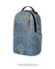 ZAINO SPRAYGROUND ART6976 METALLIC PRINTED DENIM SHARK DLXSV BACKPACK