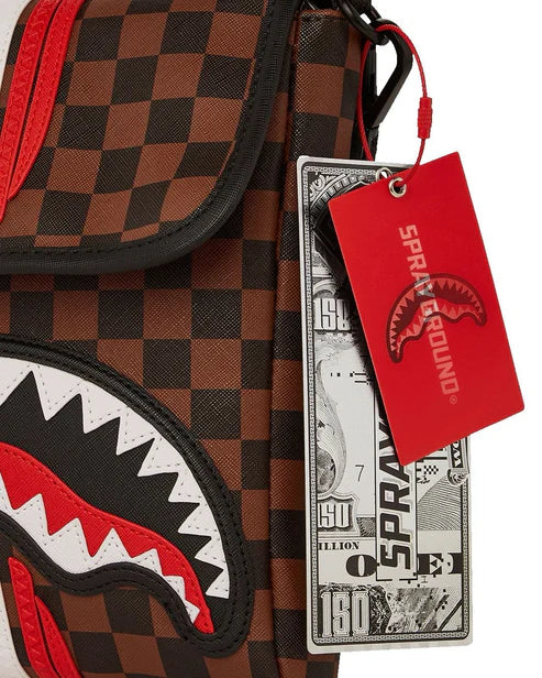 Tracolla Sprayground marrone machine francaise messenger sling 910B7489NSZ