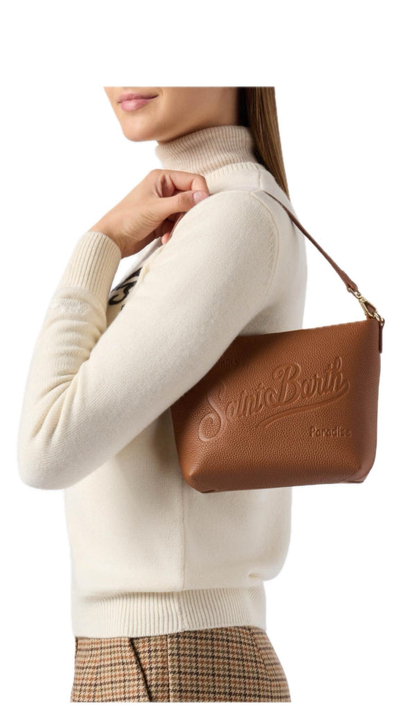 Borsa Saint Barth ALI0034 005321 a spalla Aline Bag in pelle martellata