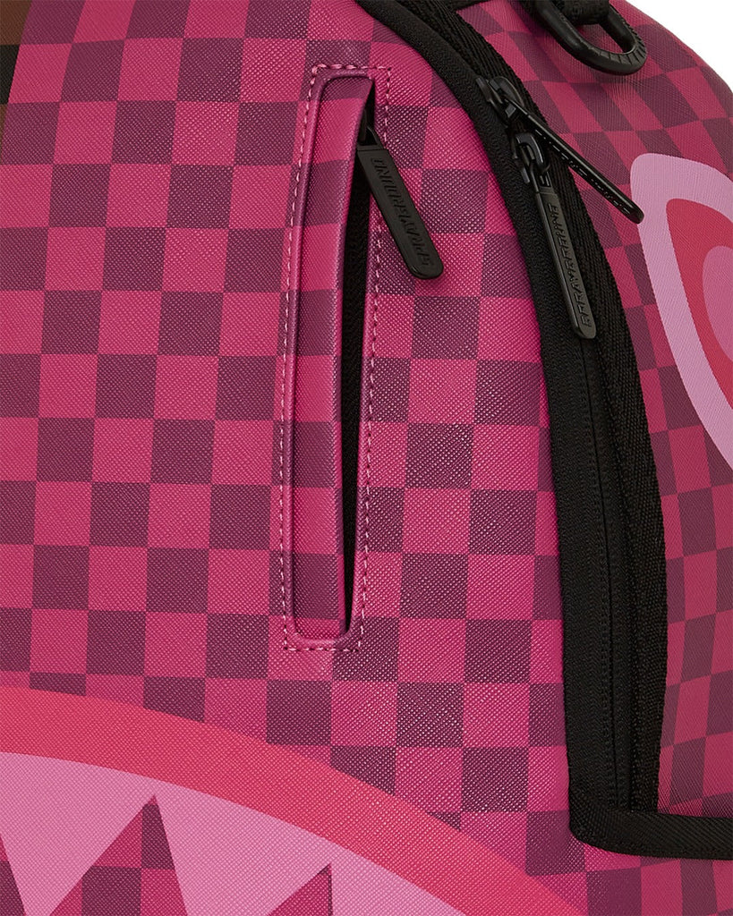 ZAINO SPRAYGROUND ART6286 SPLIT SIP PINK CHECK DLXSV BACKPACK