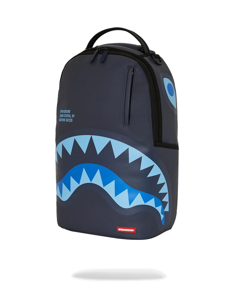 ZAINO SPRAYGROUND ART7633 SHARK CENTRAL MIDNIGHT BLUE DLXSV BACKPACK