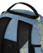 ZAINO SPRAYGROUND ART6976 METALLIC PRINTED DENIM SHARK DLXSV BACKPACK