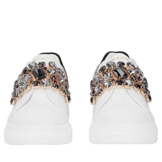 Sneaker Tosca Blu SF2501S011 slip-on Chic con fascia strass colore bianco-nero