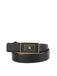 Cintura Elisabetta Franchi CT78S56E2 in pelle con placca logo Nero