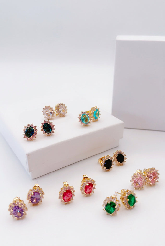 Orecchini a lobo Cherie bijoux Kate punti  luce con zirconi