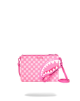 POCHETTE SPRAYGROUND 9321 PINK NEW CHECK FACES CROSSOVER CLUTCH