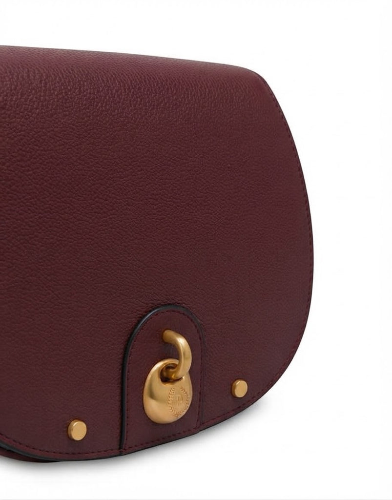 Borsa Pollini SC4644 Burgundy Crossbody Bag Drop In Mini Grained