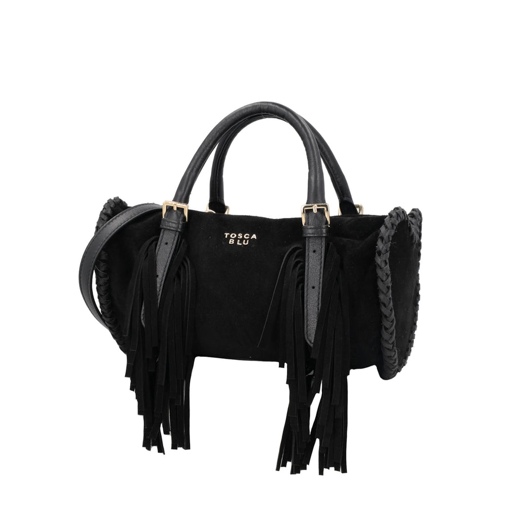 Borsa Tosca blu TF261B224  Bauletto a cuore Kate in suede con frange