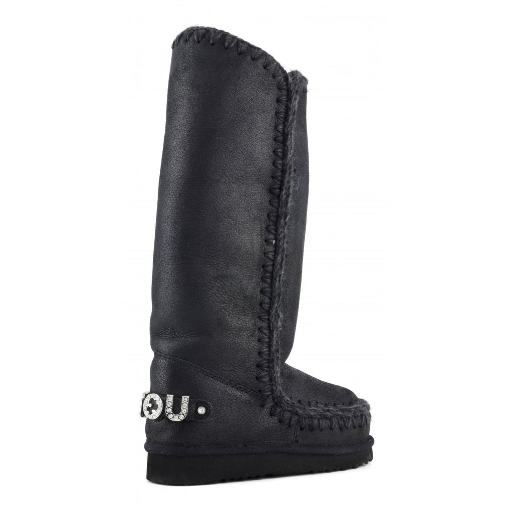 Scarpe MOU Eskimo 40 rhinestones logo BKBK MU.FW101052A Black