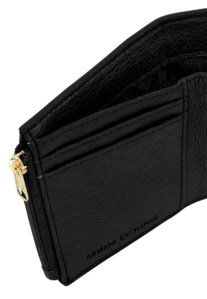 Portafoglio Armani Exchange XW002613 AF15632 con placchetta e logo gold