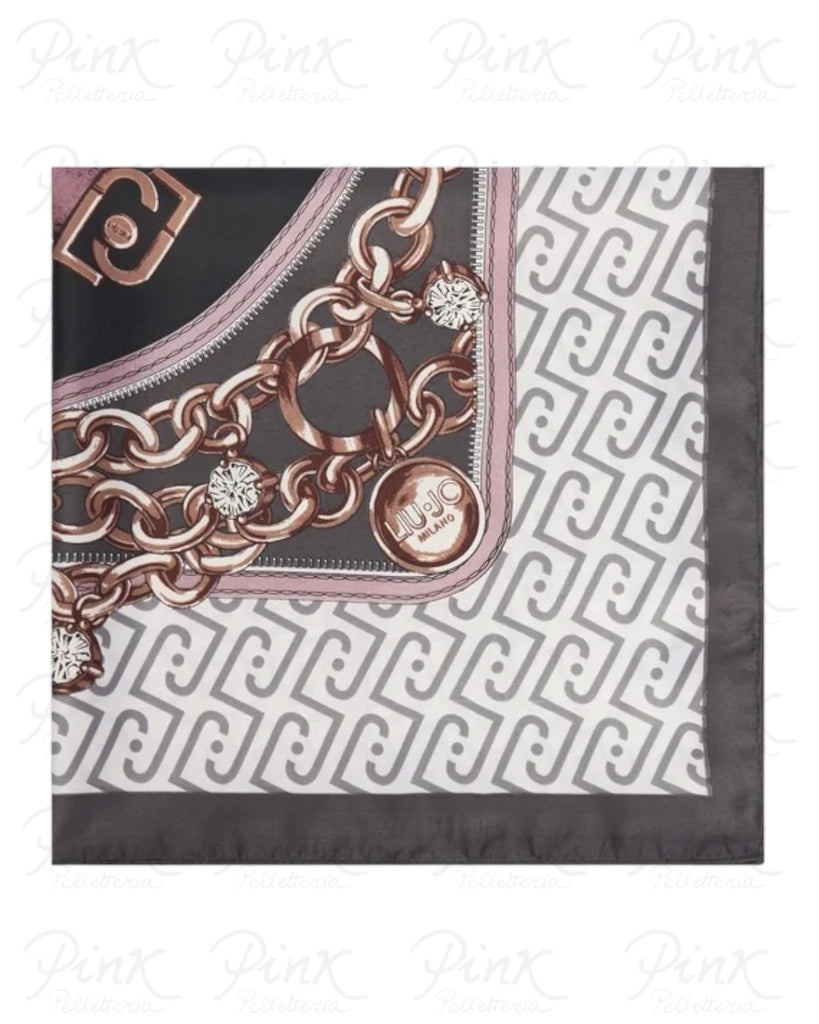 Foulard Liu-Jo  motivo logo e belts