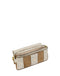 Borsa Pollini SC4639 A Spalla Interplay In Fabric Suede Ed Heritage Pvc Taupe/avorio