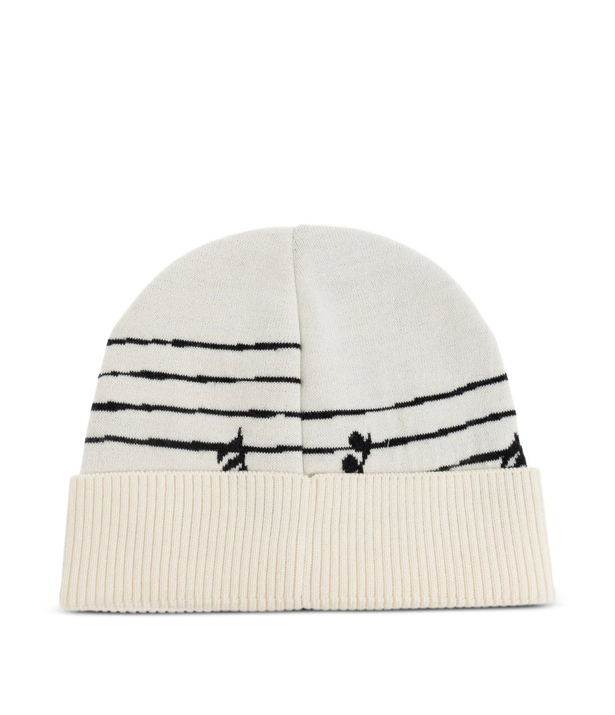 Cappello Moschino 65464 M3319 risvolto orsetto teddy e note musicali