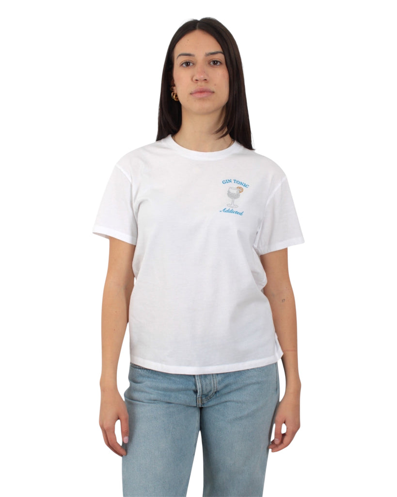 T-shirt Emilie in cotone con ricamo Gin Tonic