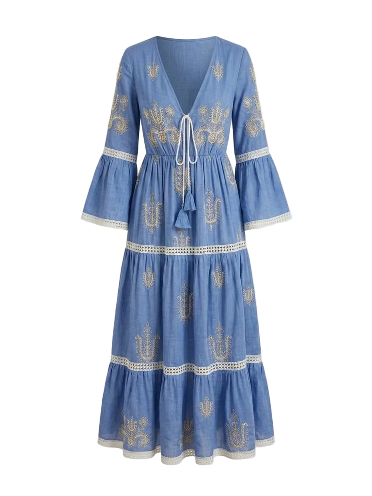 Abito Alessia & Massimo Blu Bohemian VE2435