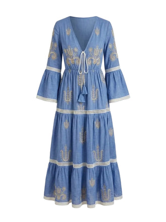 Abito Alessia & Massimo Blu Bohemian VE2435