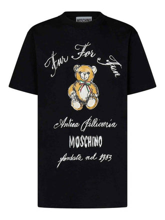 T-Shirt Over Grafica Orsetto Con Fiocco Italiano DV0710