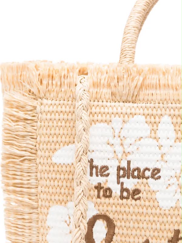 Borsa Saint Barth Colette Straw Hibiscus 1110 EMB COL0017 03047L