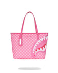 BORSA SPRAYGROUND 9320 SHOPPER PINK NEW CHECK FACES TOTE
