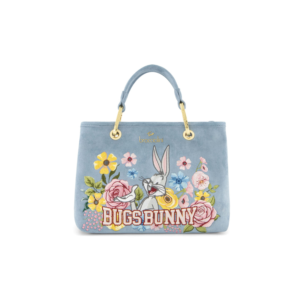 Borsa Braccialini Beth Bloom LT322 Bugs Bunny Tote Medium in suede