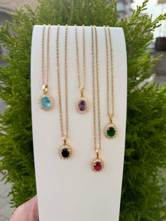 Collana Cherie Seychelles con corona e cristallo