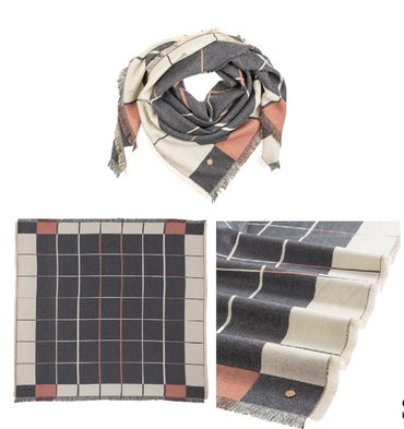 Sciarpa Alessia & Massimo fantasia a quadri SP2681 Grey