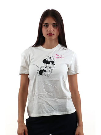 T-shirt Emilie in cotone con ricamo Non vi sopporto Minnie