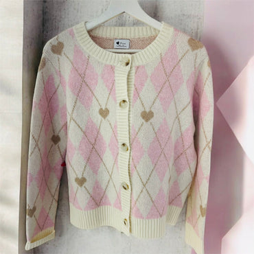 Cardigan Mua Collection Rombi e Cuori
