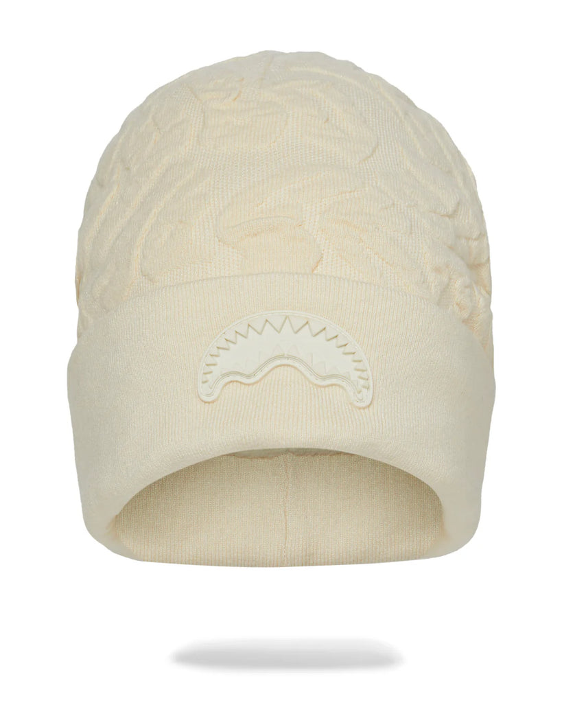 CAPPELLO SPRAYGROUND 416  3D KNIT BEANIE BEIGE CHIARO