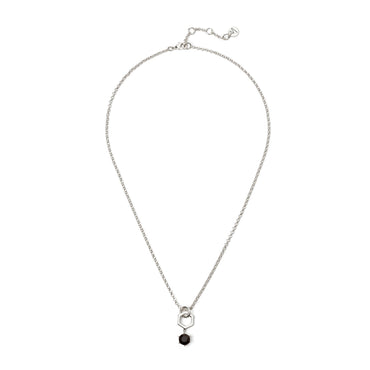 Collana Sodini 912789P corta catena e pendente nera/silver