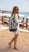 Zaino Saint Barth stripes pop blu/bianca BEAP001 02708L