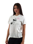 T-shirt Emilie in cotone con ricamo Non vi sopporto Minnie