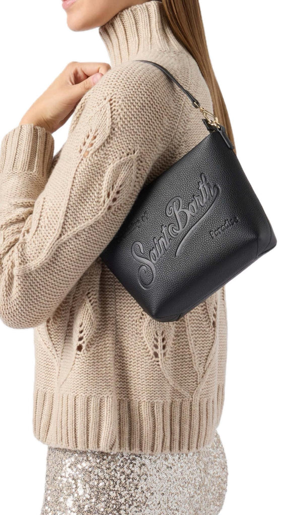 Borsa Saint Barth ALI0034 005321 a spalla Aline Bag in pelle martellata