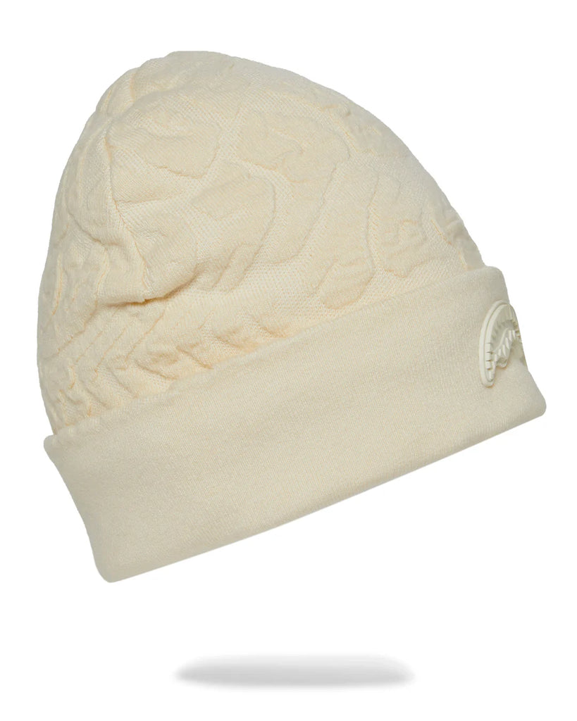 CAPPELLO SPRAYGROUND 416  3D KNIT BEANIE BEIGE CHIARO