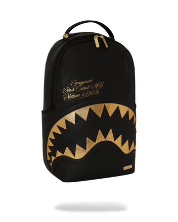 ZAINO SPRAYGROUND ART7166 SHARK CENTRAL GOLD DLXSV BACKPACK