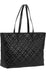 Borsa Love Moschino JC4376 Shopper matelasse nera logo bianco